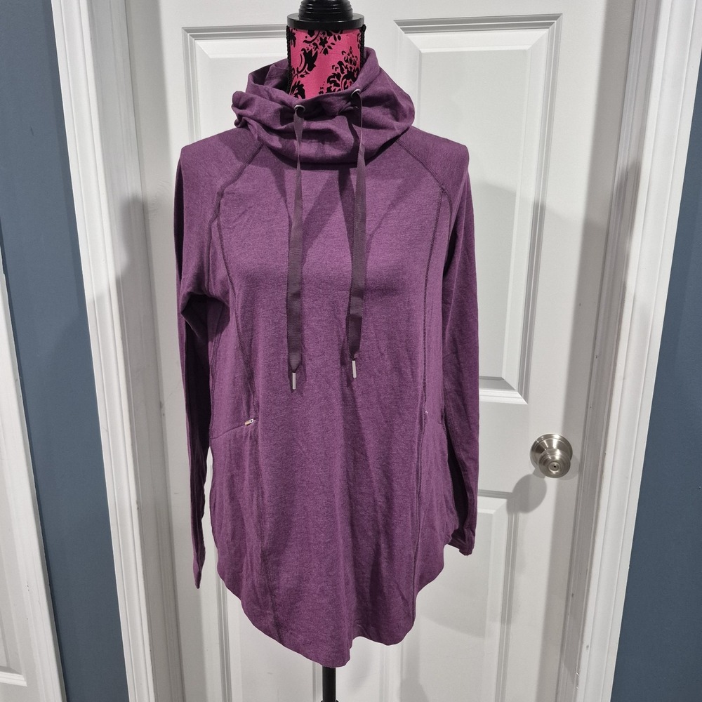 Coolibar Pullover Womens Small Plum Purple Lumaleo Funnel Neck UPF 50+ Hiking